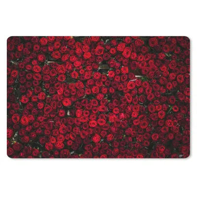 Obrázok produktu pre Podložka pod myš - Kvety - Ruže - červená - 60x40cm - Rohožka pod myš