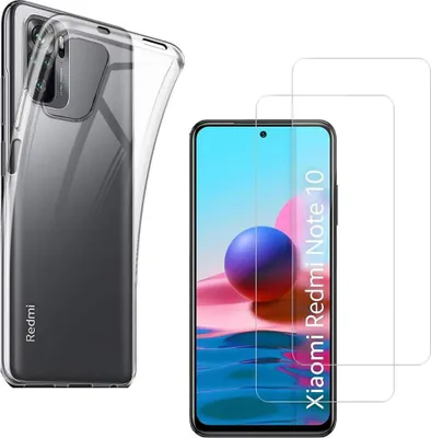 Zdjęcie produktu dla Etui do Xiaomi REDMI NOTE 10 4G z 2 osłonami ekranu ze szkła hartowanego Phonillico®