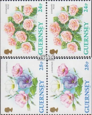Produktbild von Briefmarken GB - Guernsey 1993 Mi 604Do/Du-605Do/Du Paare postfrisch Blumen