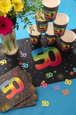 Produktbild von 25 Streudeko Konfetti Geburtstag 60 bunt