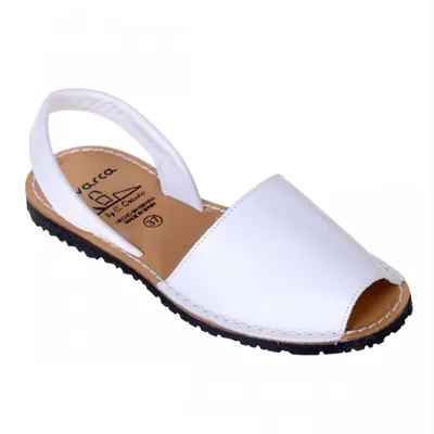 Produktbild von Avarcas Minorquine Sandalen, Uni, Naturleder, Weiß, 39 EU