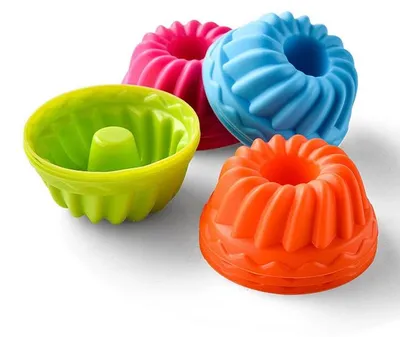 12 Mini-Silikon-Tulbandformen, wiederverwendbar, Ø 65 mm