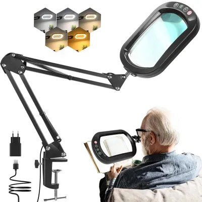 Vergrößerungsglas mit Licht, 10X, Leselupe