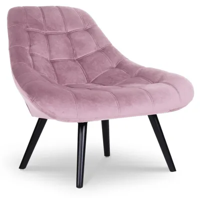 Image de MENZZO Fauteuil Danios Velours Rose