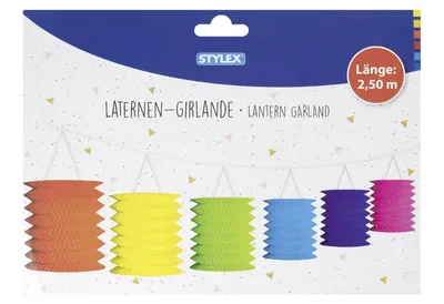 Produktbild von STYLEX Laternen-Girlande - 2,50 m - farbig