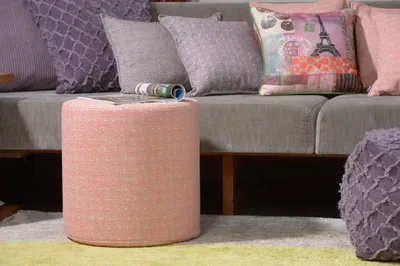 Produktbild von H.O.C.K. Ivo Hocker Pouf Ø45x45cm rund blau col. 704