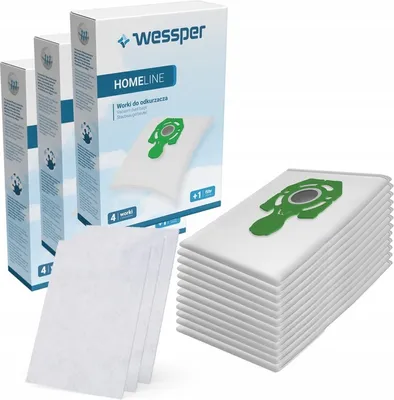 Produktbild von Worek Wessper do odkurzacza Fakir Prestige 1800 1805 1900 2000 2100 2105 2400 3000, Zelmer 1500 1600 2500 Syrius Cobra Orion, 12 sztuk w tym 3 filtry