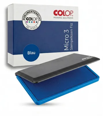 Imagen del producto de Almohadilla de sellos "Micro 3" de COLOP, (ancho) 160 mm x (alto) 90 mm, color azul