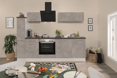 Produktbild von Küche Küchenzeile Küchenblock Beton Amanda 250 cm Respekta Premium