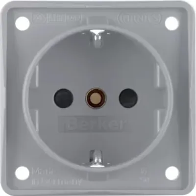 Produktbild von Berker Steckdose Schuko 941952506 grau matt