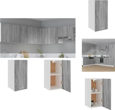 Obrázok produktu pre vidaXL Nástenná skrinka Grey Sonoma 29,5x31x60 cm Materiál na báze dreva - Kuchynské skrinky