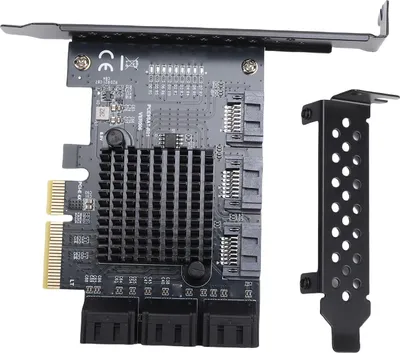 Obrázek produktu pro PCIe 4X na 9 portů Serial ATA3.0 rozšiřující karta 6 Gbit/s GEN3 pevný disk adaptér pro Windows 10 11 2003 Linux