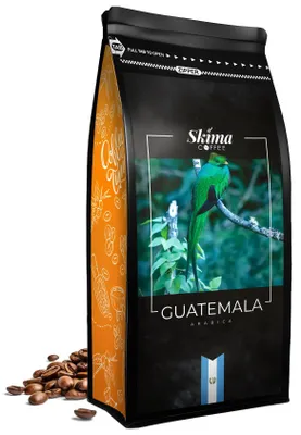 Produktbild von Kaffeebohnen 1 kg GUATEMALA 100 % Arabica frisch geröstet für Vollautomaten + Tassenuntersetzer