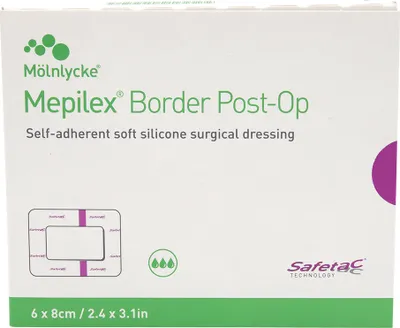 Produktbild von MEPILEX Border Post-OP Verband haftend 6x8 cm