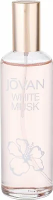 A bottle of Jovan White Musk Eau de Cologne for women.