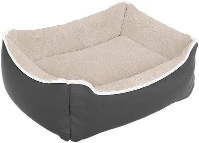 Image de Petite niche pour animal de compagnie, 100 % polyester, couleur crème, 44 x 34 x 15 cm