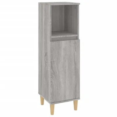Image de vidaXL Armoire de salle de bain Gris Sonoma 30x30x100 cm Bois composite
