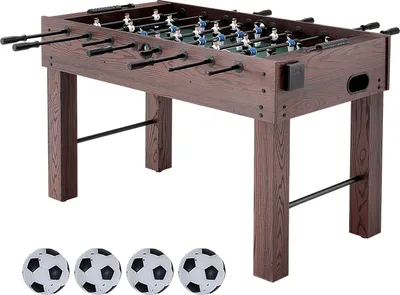 Immagine prodotto di SucceBuy Tavolo da calcio balilla full-size da 55 pollici, tavolo da calcio indoor per casa, famiglia e sala giochi, set da calcio balilla full-size con 4 palline e 2 portabicchieri