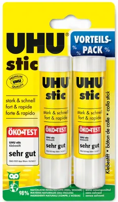 Produktbild von UHU Klebestift stic lösemittelfrei 2 x 21 g Vorteilspack