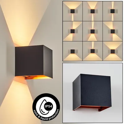 Produktbild von Salbertand Wandlampe aus Metall in Schwarz/Kupferfarben