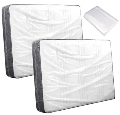 Productafbeelding van PromoHome® 2 matrasbeschermers, 120x240 cm - kunststof beschermhoes - waterdicht, opbergzak voor matrassen, voor verhuizingen en opslag