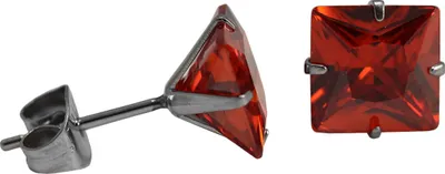 Produktbild von 316L Chirurgenstahl Ohrstecker mit Quadrat in verschiedenen Farben Größe - 3 mm Farbe - Orange