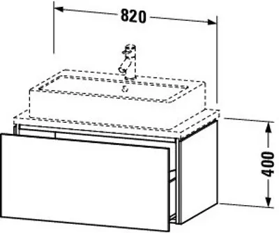 Produktbild von Duravit LC580205555 LC KWTU WH Cp 820x477x400 Az 1 Front: