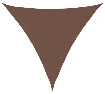 Produktbild von Sonnensegel Dreieck Sonnenschutz Beschattung Windschutz für Garten Terrasse Balkon UV-beständig wasserdicht mit Befestigungsseilen Braun 4 5 x 4 5 x 4 5 m