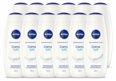 Productafbeelding van 12 x NIVEA Douchecrème Soft met amandelolie - 500 ml - Voordeelverpakking - 12 stuks