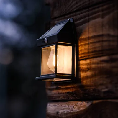 Produktbild von LUMILED LED solárne nástenné svietidlo solárne svietidlo vonkajšie nástenné svietidlo s detektorom pohybu teplá biela 3000K vonkajšie bezpečnostné svetlo záhradné svetlo osvetlenie cesty IP44
