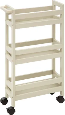 Produktbild von 5 five simply smart - Servierwagen mit rollen 3 ebenen "colorama" naturbeige