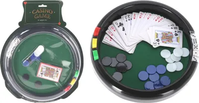 Image de 12x Casino Set Accessoires Jetons de poker Tapis de jeu Mallette Familles Cartes Société