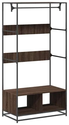 Zdjęcie produktu dla vidaXL Wieszak na płaszcze brązowy dąb 90x50x180 cm materiał drewnopochodny