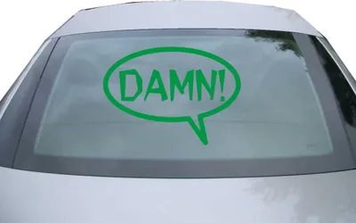 Produktbild von Indigos UG - Aufkleber Heckscheibe & Motorklappe DE6255 - grün - 600x428 mm - damn - Auto Scheiben Fenster Heckklappe Tuning Racing JDM - Die cut