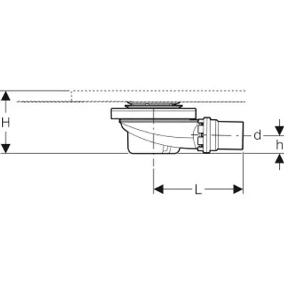 Produktbild von Geberit 154017001 Duschwannenablauf für Setaplano
