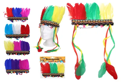 Produktbild von Karnevalsset – Indianer-Stirnband MIX