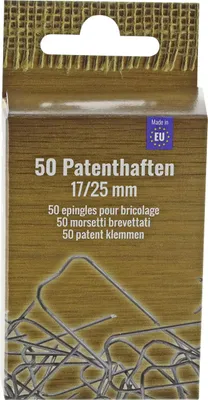 Produktbild von Patenthaften zum Befestigen von Floristikarbeiten 17/25 mm 50 Stück