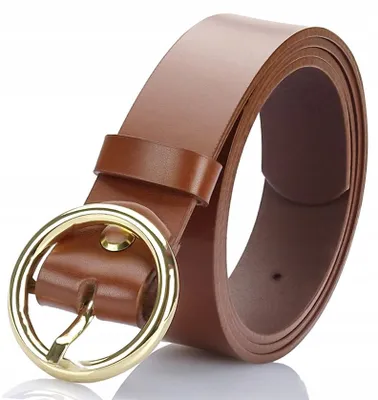 Produktbild von Gracio Damen Ledergürtel Braun mit Goldschließe