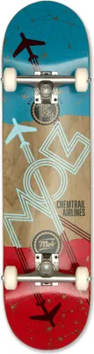 Produktbild von MOB Skateboards Airlines 8.0 - Komplettboard 31 x 8 Zoll - Holzboard aus 7 Schichten Ahornholz - fertig montiert - Skateboard für Anfänger und Profis