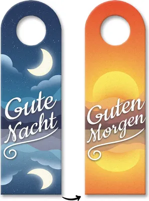 Produktbild von Gute Nacht oder Guten Morgen Türhänger