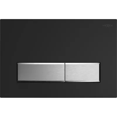 Obrázek produktu pro Mexen Fenix 09 splachovací tlačítko, Černá/Matná chromovaná - 600997