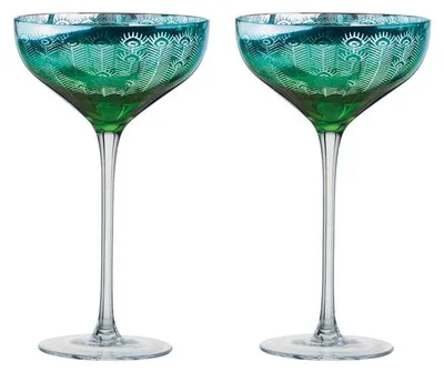 Image de Artland : Assiettes à champagne "Paon" - Lot de 2