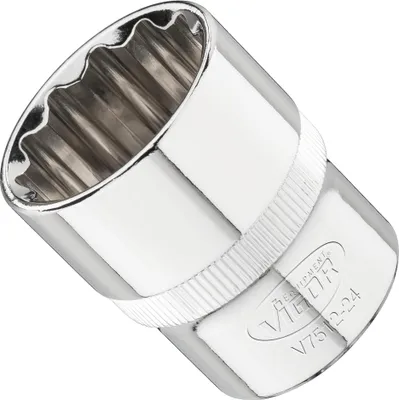 Image de Vigor V7512-24, Douille, 1/2", métrique, 1 tête/des têtes, 24 mm, 38 mm