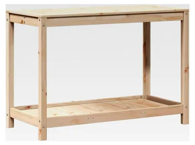 Produktbild von Pflanztisch aus Kiefernholz, Gärtnertisch mit Ablage, Blumentisch für Garten, Balkon und Terrasse, 108x50x75cm