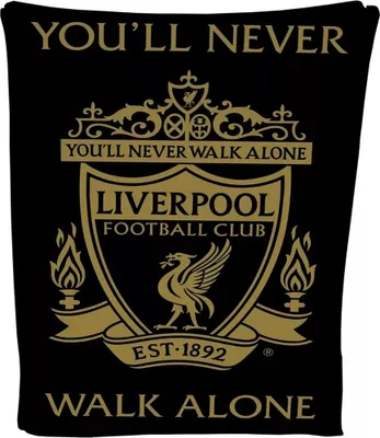 Produktbild von Liverpool FC - deka, fleece, Crest BS4602 (jedna veľkosť) (čierna/zlatá)