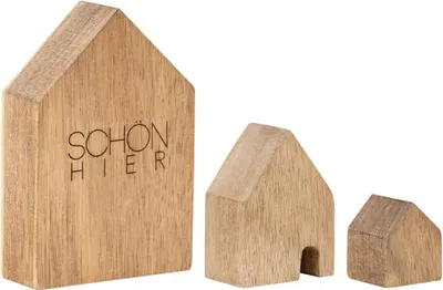 Immagine prodotto di Räder Holzhäuser Set Schön hier 9,5x6,5x2,5cm, (größtes)