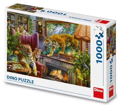 Image de DINO Puzzle De l'image : Tigers 1000 dlks