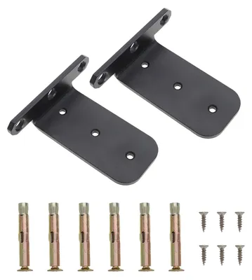 Immagine prodotto di Solidchoice - Staffa per mensole, colore nero - Supporto invisibile per mensole - Staffa in acciaio - Montaggio a parete - Capacità di carico fino a 100 kg - Include viti