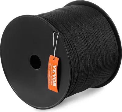 Immagine prodotto di Corda in nylon intrecciata, 3/16 pollici x 1000 piedi, 32 fili, resistenza alla rottura 720 libbre, corda da arrampicata per esterni, corda da arrampicata per arboricoltori per escursioni su roccia, campeggio, altalena, discesa in corda doppia, soccorso