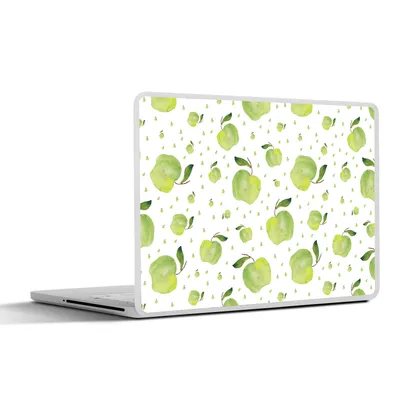 Produktbild von MuchoWow® Laptop Aufkleber Sticker Cover Äpfel - Grün - Muster 25x18 cm - Laptop-Deko